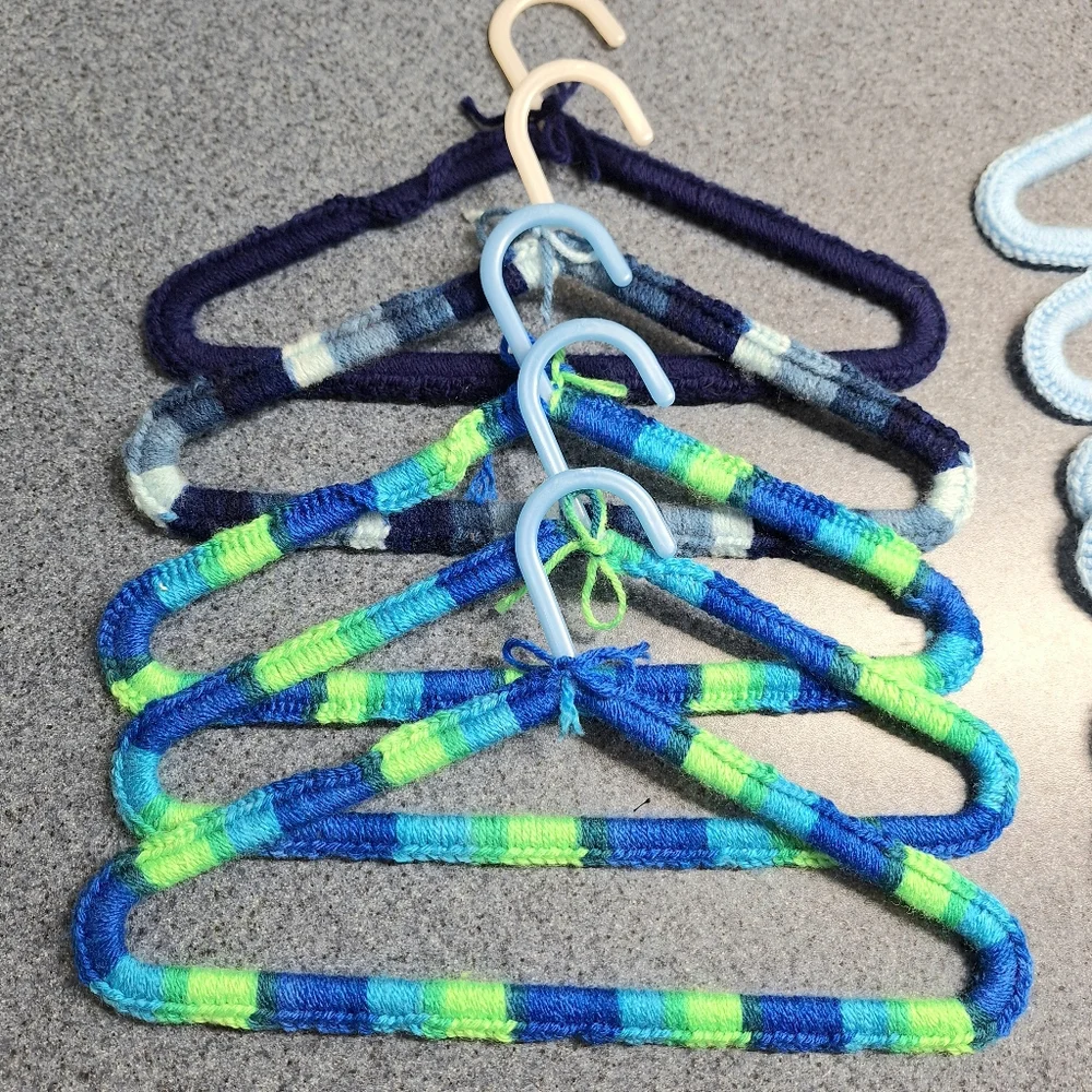 Handmade, Knitted Children's Hangers Bundle of 12